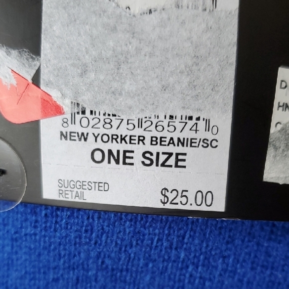 Hurley Royal Blue and White Knit Set Beanie And Scarf Nwt - Picture 9 of 10